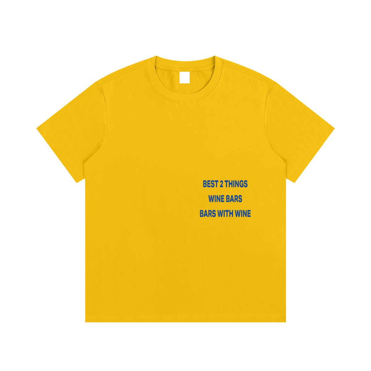 BEST 2 THINGS WINE BARS BARS WITH WINE Blue - Essential Cotton T-Shirt