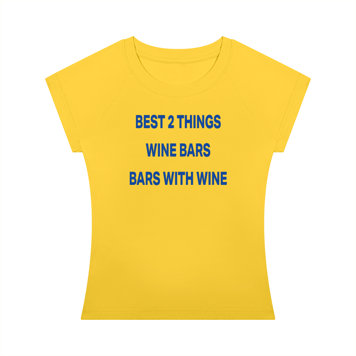 BEST 2 THINGS WINE BARS BARS WITH WINE Yellow - Women’s Slim Raglan T-Shirt