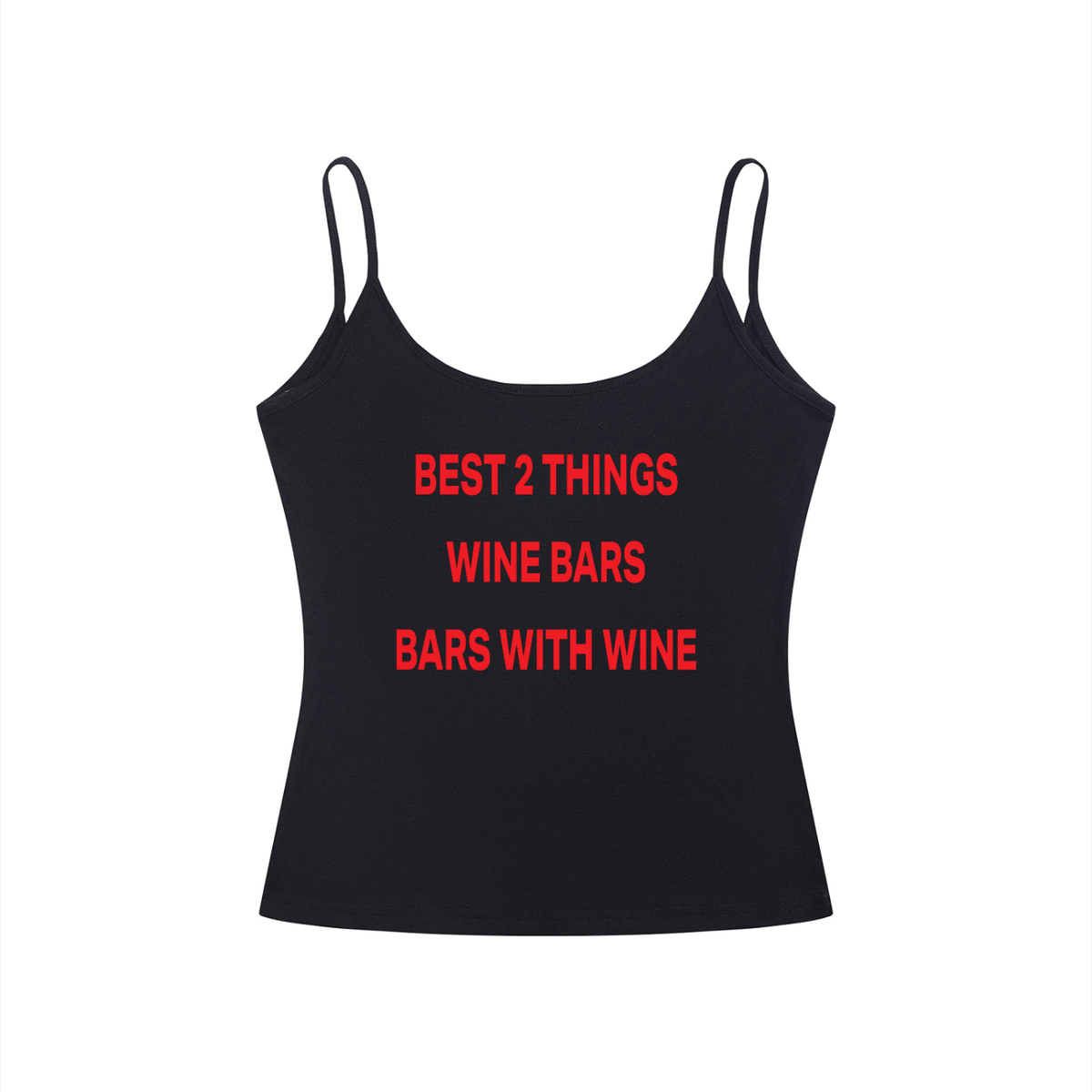 BEST 2 THINGS WINE BARS BARS WITH WINE Red - Women’s Slim Fit Open-Back Tank Top