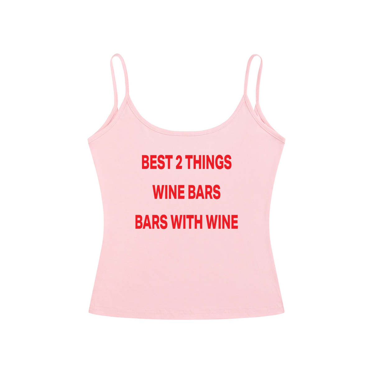 BEST 2 THINGS WINE BARS BARS WITH WINE Red - Women’s Slim Fit Open-Back Tank Top