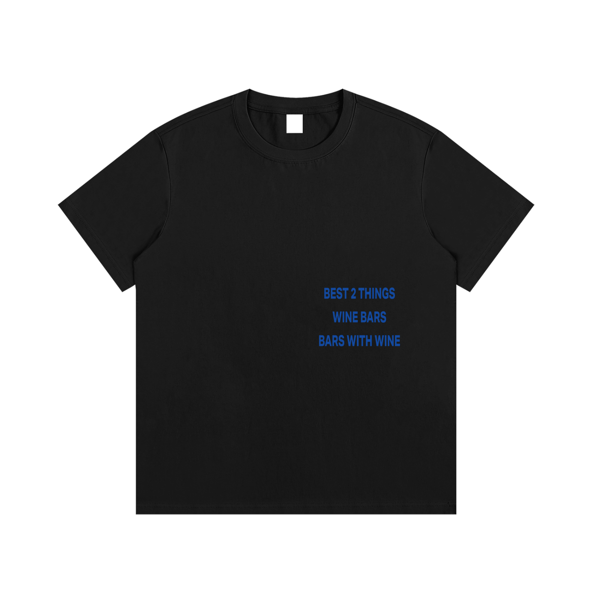BEST 2 THINGS WINE BARS BARS WITH WINE Blue - Essential Cotton T-Shirt