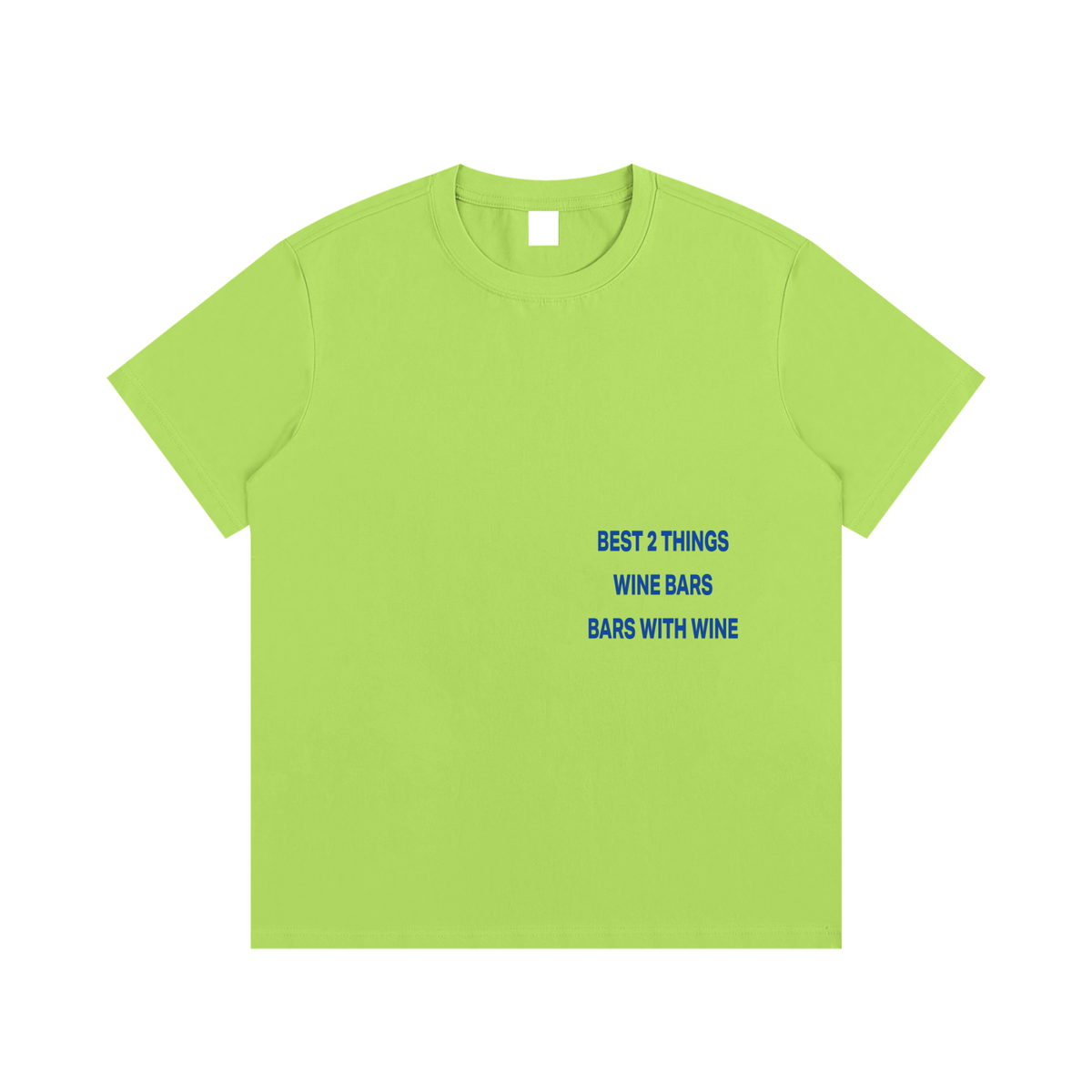 BEST 2 THINGS WINE BARS BARS WITH WINE Blue - Essential Cotton T-Shirt